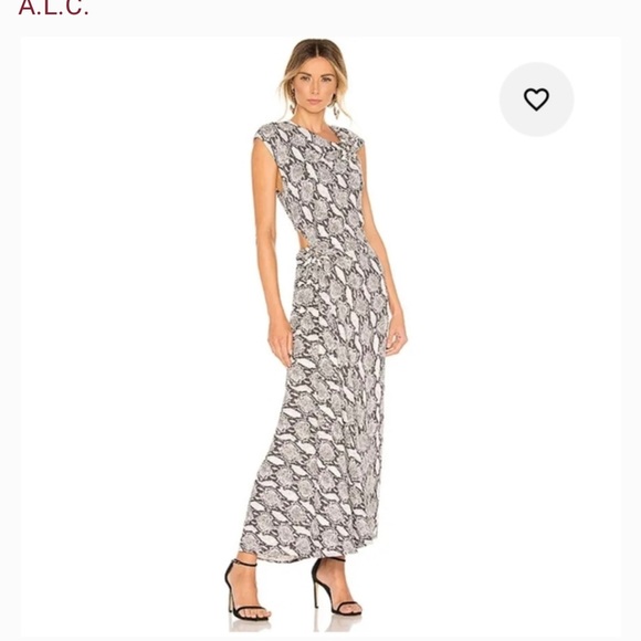 A.L.C. Dresses & Skirts - A.L.C Beale snake print midi dress with cutout. Sz 6. BNWT